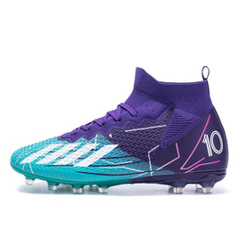 Boys baseball cleats - High quality professional soccer shoes - Outdoor cleats anti-slip Purple