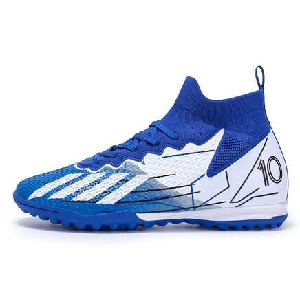 Boys baseball cleats - High quality professional soccer shoes - Outdoor cleats anti-slip Blue