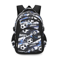 Boys' Football Elementary School Backpack Multi Football Black