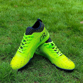 Boys football shoes - Men turf indoor soccer shoes - Comfortable training ultralight non-slip Green