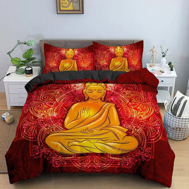 Buddha Bedding Set 3D Meditation Duvet Covers With Pillow Cover Case Home Decor Double Queen King Size 1