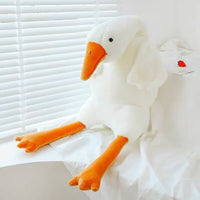 Lusy Store Cute Big White Geese Plush Pillow Toy for Teens &ndash; Cozy &amp; Adorable Decor Stuffed Animals