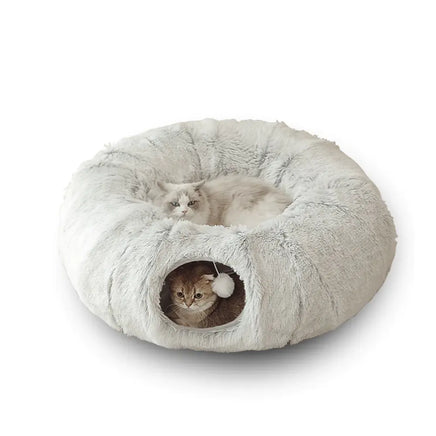 Lusy Store LLC 2 In 1 Round Tunnel Cat Beds Pets