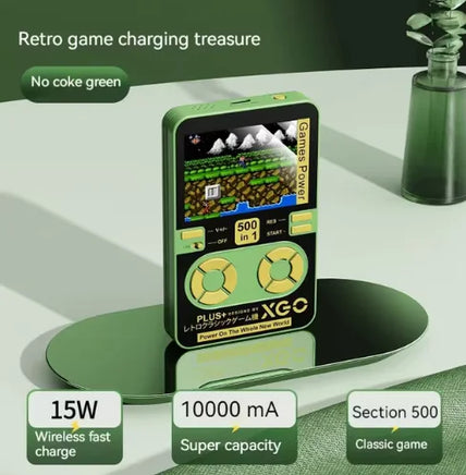DY09 Retro GameBox Power Bank Green