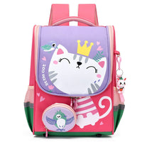 Cartoon Dinosaur Space Children's Schoolbag Backpack Pink