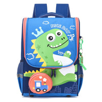 Cartoon Dinosaur Space Children's Schoolbag Backpack Blue