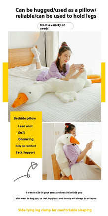 Lusy Store Cute Big White Geese Plush Pillow Toy for Teens &ndash; Cozy &amp; Adorable Decor Stuffed Animals