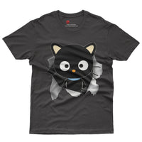 Chococat t shirt - Cute funny graphic tees - Unisex novelty cotton t shirt Black