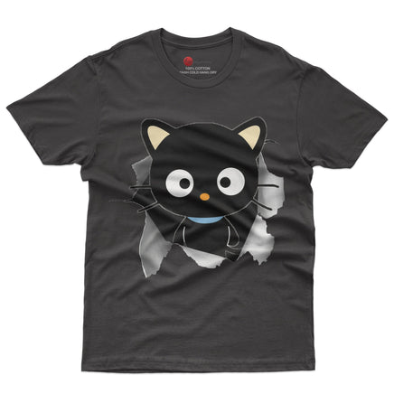 Chococat t shirt - Cute funny graphic tees - Unisex novelty cotton t shirt Black