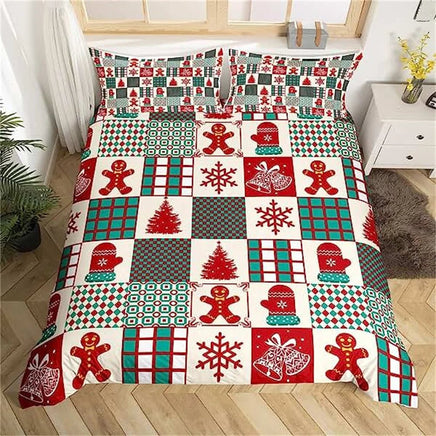 Christmas Duvet Cover Bow Pattern Comforter Covers Xmas Gift Decorations for Children 7