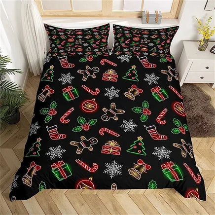 Christmas Duvet Cover Bow Pattern Comforter Covers Xmas Gift Decorations for Children 4