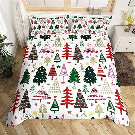 Christmas Duvet Cover Bow Pattern Comforter Covers Xmas Gift Decorations for Children 15