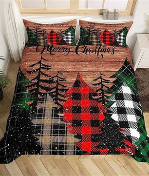 Christmas Duvet Cover Bow Pattern Comforter Covers Xmas Gift Decorations for Children - Lusy Store LLC