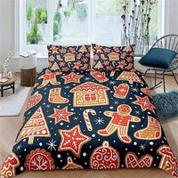 Christmas Duvet Cover Bow Pattern Comforter Covers Xmas Gift Decorations for Children 13