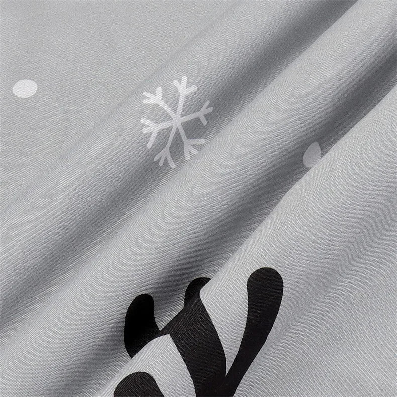 Christmas Duvet Cover Set Queen Size Bedding Santa Snowflake Santa Claus Pattern for Kids Bedroom Decorations - Lusy Store LLC