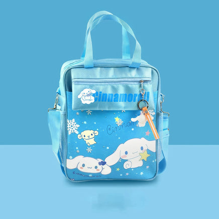 Cinnamoroll Backpack Cute Kuromi Storage Bag My Melody Pom Pom Purin Girls Lunch Bag Blue Backpack