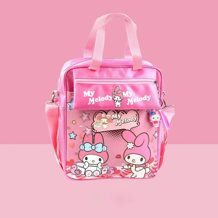 Cinnamoroll Backpack Cute Kuromi Storage Bag My Melody Pom Pom Purin Girls Lunch Bag Pink Backpack