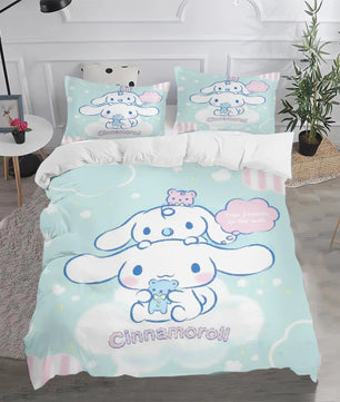 Cinnamoroll Duvet Cover Anime Cartoon Children King Size Bedding Set Queen Twin - Lusy Store LLC