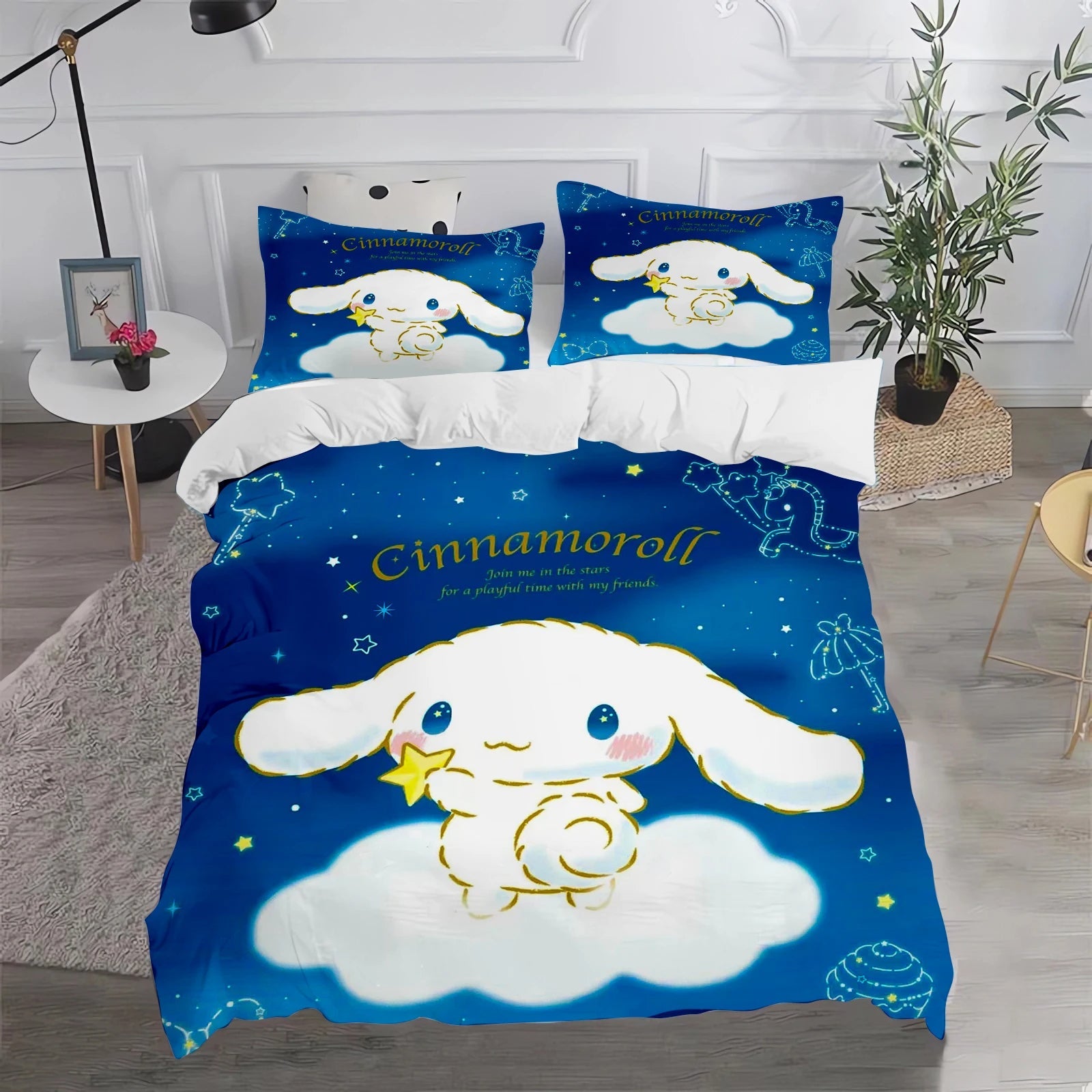 Cinnamoroll Duvet Cover Anime Cartoon Children King Size Bedding Set Queen Twin - Lusy Store LLC
