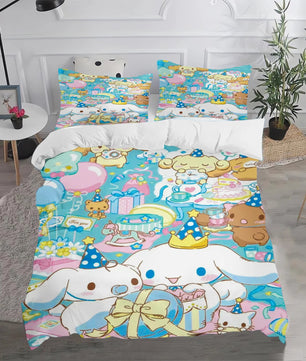 Cinnamoroll Duvet Cover Anime Cartoon Children King Size Bedding Set Queen Twin - Lusy Store LLC