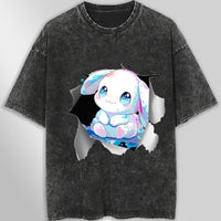 Cinnamoroll tee shirt - 3D Cute funny graphic tees - Unisex wide sleeve style Dark Gray