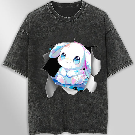 Cinnamoroll tee shirt - 3D Cute funny graphic tees - Unisex wide sleeve style Dark Gray