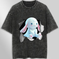 Cinnamoroll tee shirt - 3D Cute funny graphic tees - Unisex wide sleeve style Dark Gray