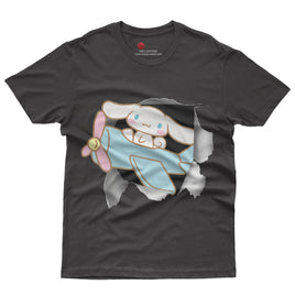 Cinnamoroll tee shirt - Cute funny graphic tees - Unisex novelty cotton t shirt Black