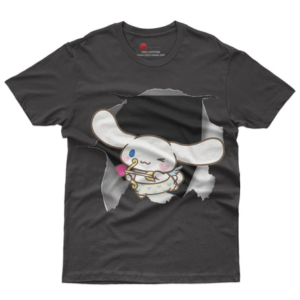 Cinnamoroll tee shirt - Cute funny graphic tees - Unisex novelty cotton t shirt Black