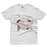Cinnamoroll tee shirt - Cute funny graphic tees - Unisex novelty cotton t shirt White