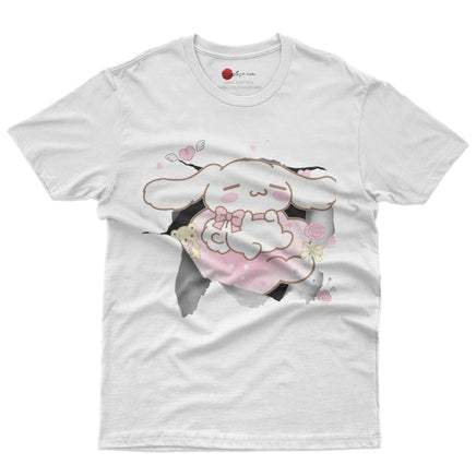 Cinnamoroll tee shirt - Cute funny graphic tees - Unisex novelty cotton t shirt White