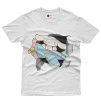 Cinnamoroll tee shirt - Cute funny graphic tees - Unisex novelty cotton t shirt White