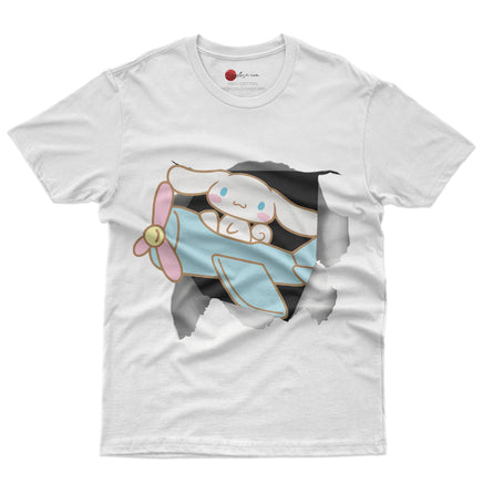Cinnamoroll tee shirt - Cute funny graphic tees - Unisex novelty cotton t shirt White