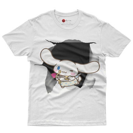 Cinnamoroll tee shirt - Cute funny graphic tees - Unisex novelty cotton t shirt White