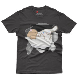 Cinnamoroll tee shirt - Cute funny graphic tees - Unisex novelty cotton t shirt Black