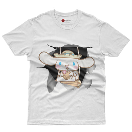 Cinnamoroll tee shirt - Cute funny graphic tees - Unisex novelty cotton t shirt White