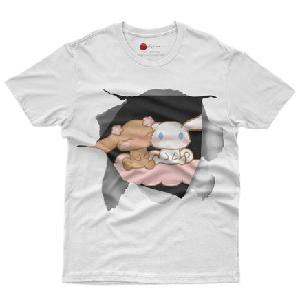 Cinnamoroll tee shirt - Cute funny graphic tees - Unisex novelty cotton t shirt White