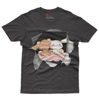 Cinnamoroll tee shirt - Cute funny graphic tees - Unisex novelty cotton t shirt Black