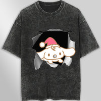 Cinnamoroll tee shirt - Cute funny graphic tees - Unisex wide sleeve style Dark Gray