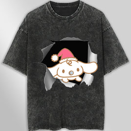 Cinnamoroll tee shirt - Cute funny graphic tees - Unisex wide sleeve style Dark Gray