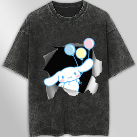 Cinnamoroll tee shirt - Cute funny graphic tees - Unisex wide sleeve style Dark Gray