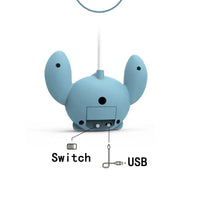 Cute Foldable LED Lilo & Stitch Desk Lamp with Pencil Sharpener - USB Rechargeable Small Book Light
