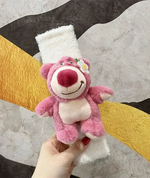 Cute Kawaii Stitch Angel Car Seat Belt Plush Shoulder Cover for Men and Women - Lusy Store LLC