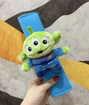 Cute Kawaii Stitch Angel Car Seat Belt Plush Shoulder Cover for Men and Women - Lusy Store LLC