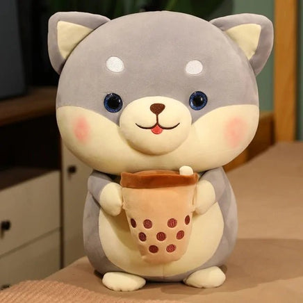Cute Shiba Plush Toy Gray 35cm