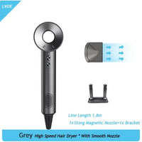 Electric Hair Dryer High Speed Blow Gray 1 Nozzle