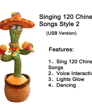Dancing Cactus Plush Toy - Lusy Store LLC