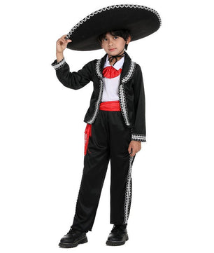 Day of the Dead Skeleton Costume for Halloween, Mexican Ethnic Outfit - Lusy Store LLC