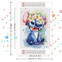 Diamond Painting Kits - Lilo & Stitch DIY Mosaic Wall Decor Full Round Embroidery Cross Stitch