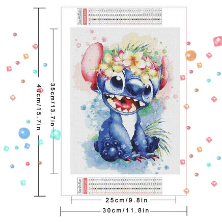 Diamond Painting Kits - Lilo & Stitch DIY Mosaic Wall Decor Full Round Embroidery Cross Stitch